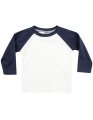 Baby Baseball T-shirt Larkwood LW025 wit-navy